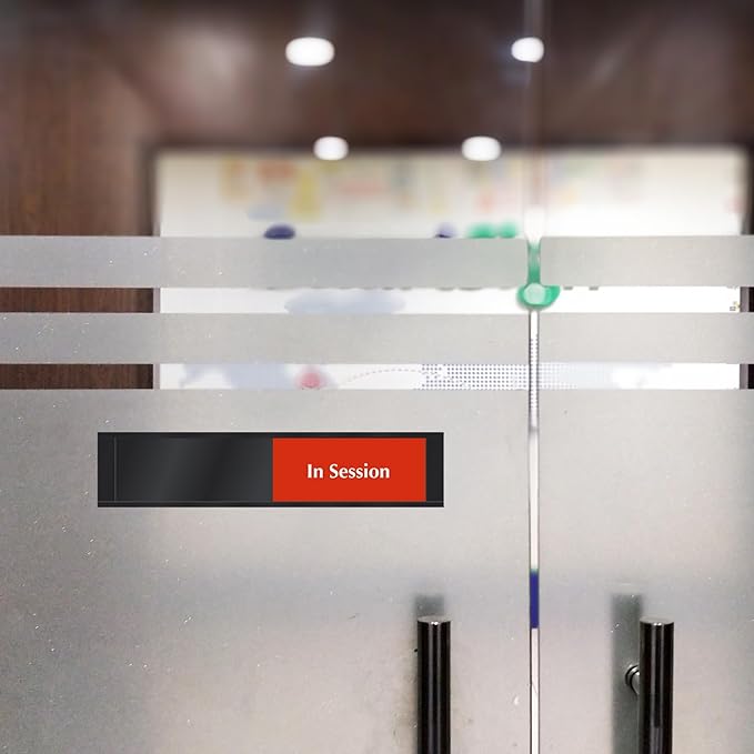 SmartSign Privacy Sign Please Knock And Enter/In Session Door Slider Sign - Image 8