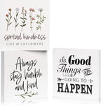 3 PCS Inspirational Wooden Box Signs by Decorunlimited