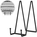 Decolore 8 Inch 3 Pack Black Metal Plate Holder Display Stands by Decolore