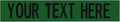 Custom Uniform Name Tapes Solid Colors. Kelly Green Fabric, 3.5 Inch Hook by NORTHERNSAFARI