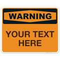 Custom Warning Sign, OSHA Sign, 24x30 Inches, Rust Free .063 Aluminum, Fade by SigoSigns