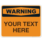 Custom Warning Sign, OSHA Sign, 24x30 Inches, Rust Free .063 Aluminum, Fade by SigoSigns