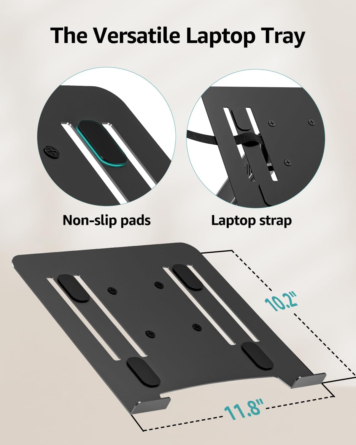 MOUNT PRO Laptop Wall Mount, 2-in-1 Monitor Wall Mount with Vented Tray for 1...