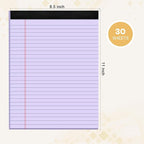 2 Pack Legal Pads 8.5 x 11 Pink Note Pads 8.5 x 11 Purple Notepad 8.5 x 11 - Image 2