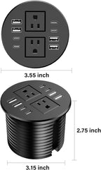 Jgstkcity Power Strip, Desktop Recessed Power Grommet, 40W Total USB C Fast - Image 8