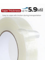 Lichamp Fiberglass Tape 1 inch, 2 Pack 60 Yards Filament Tape Nylon Fiber Glass - Image 5