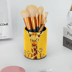 Leather Pen Holder for Desk, Cute Giraffe Pencil Cup Desktop Organizer Makeup - Image 6