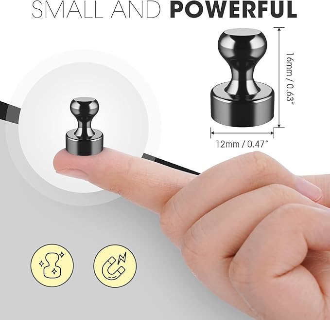 Grtard 60 Pack Magnetic Push Pins, Fridge Magnets - Image 3