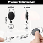 50 Pcs Badge Reels Retractable Heavy Duty Id Badge Holders Retractable Clip - Image 3