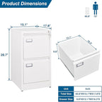 PEUKC 2-Drawer File Cabinet, 16.3" Deep Vertical Filing Cabinet - Image 3