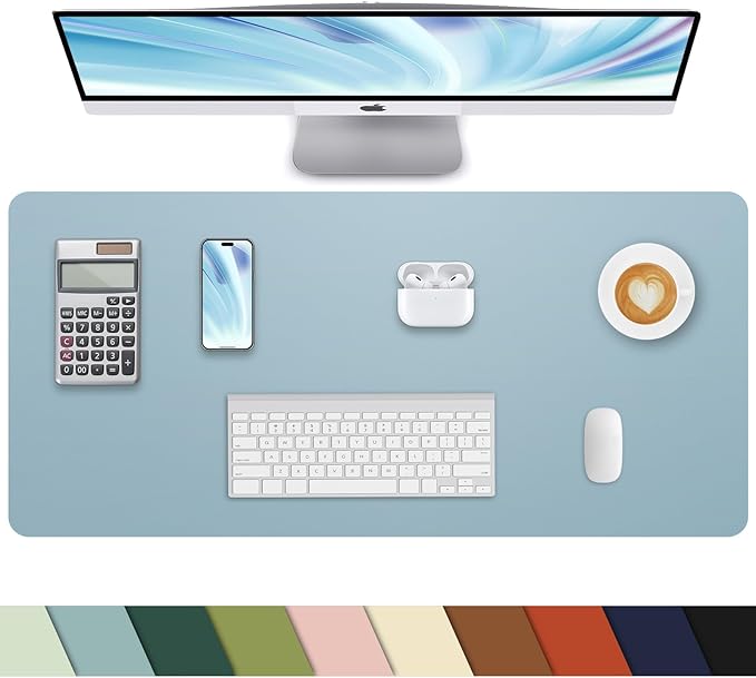 Non-Slip Desk mat, PULeather Desk Pad Protector, Office Desk Mat, Large Mouse by cebowa