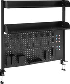 Dlinanta Clamp-On Pegboard Desk Organizer, 2-Tier Clamp On Desk Shelf - Image 5