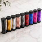 Hidden Gem Aluminum Alloy Discbound Discs - 7 Colors, 2 Sizes - for Circa, Arc, TUL Systems (Pink, 1.5-inch) | For Circa, Arc, or TUL Systems - Create a Notebook with up to 200 Sheets and a Durable Metal Binding