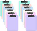 Zoenley A4 Plastic Clipboard Set of 12, Light Colorful 12.5 x 9 Letter Size by Unknown