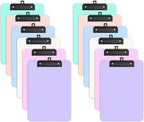 Zoenley A4 Plastic Clipboard Set of 12, Light Colorful 12.5 x 9 Letter Size by Unknown