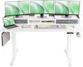 Claiks Standing Desk with Drawers, Adjustable Stand Up Electric Standing Desk