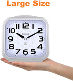 Tinload 5.5" Large Analog Alarm Clock Silent Non Ticking, Gentle Wake, Beep - Image 2