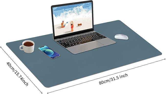 Bloss Light Blue Desk Mat 31.5x15.7, Desk Matt - Image 4