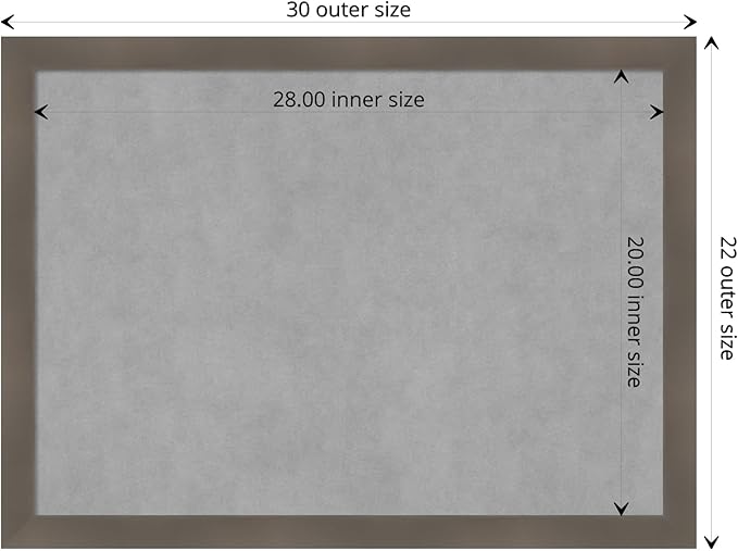 Amanti Art Grey Framed Magnetic Board 22x30 Medium Vision Board - Image 4