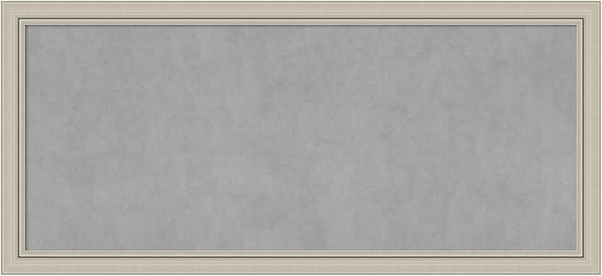 Amanti Art Silver Framed Magnetic Board 24x52 Oversize Vision Board by AmantiArt