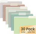 SUNEE File Folders, 30 Pack Manilla Folders 8.5 x 11, Colored File Folders Home by SUNEE