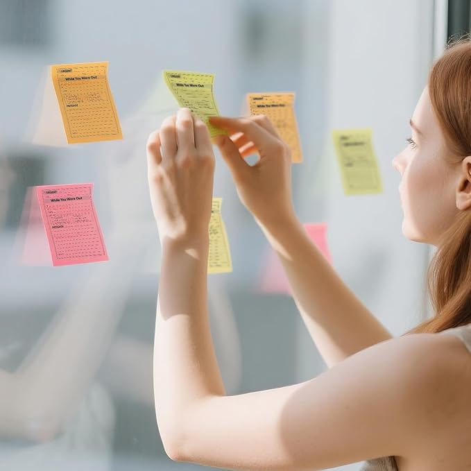 9 Pieces Phone Message Pads for Office, Big Sticky Notes for Wall, Urgent While - Image 6