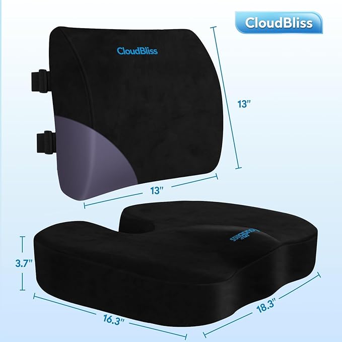 CloudBliss Seat Cushion, Office Chair Cushion, Car Seat Cushion, Lumbar Support - Image 2