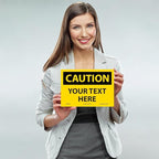 Custom OSHA Style Caution Sign 7" x 10" Adhesive Vinyl Sign, Customizable "Your - Image 2