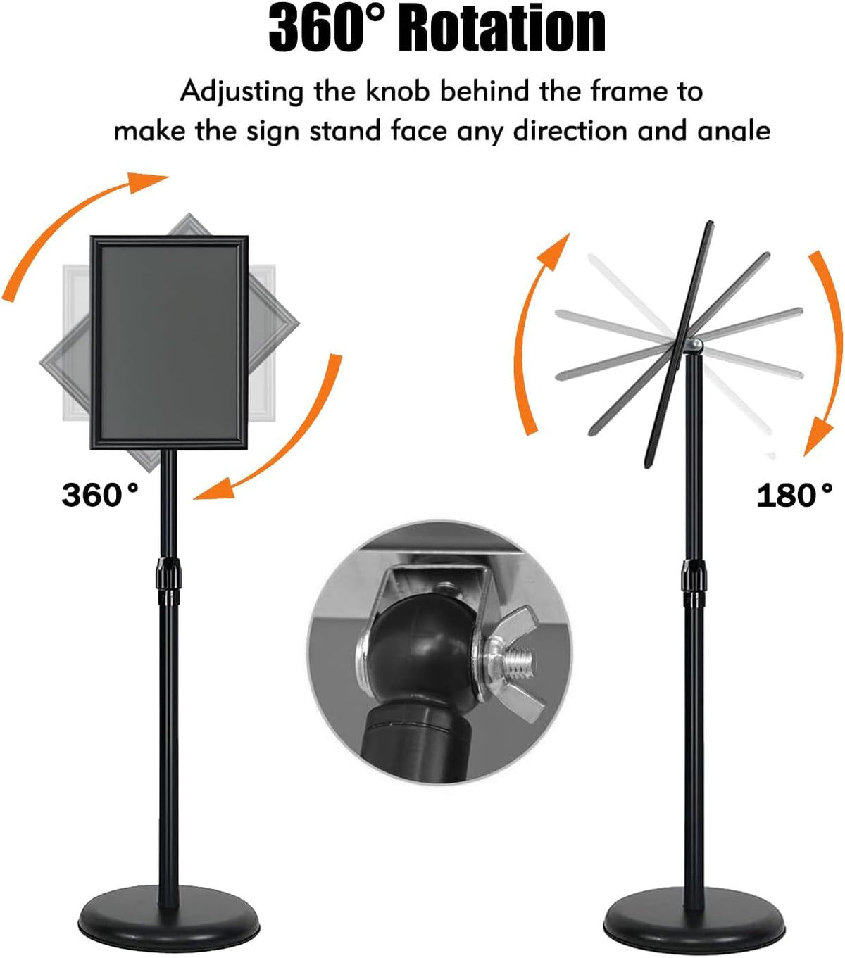 adjustable sign stand for display, pedestal floor signage, package contents