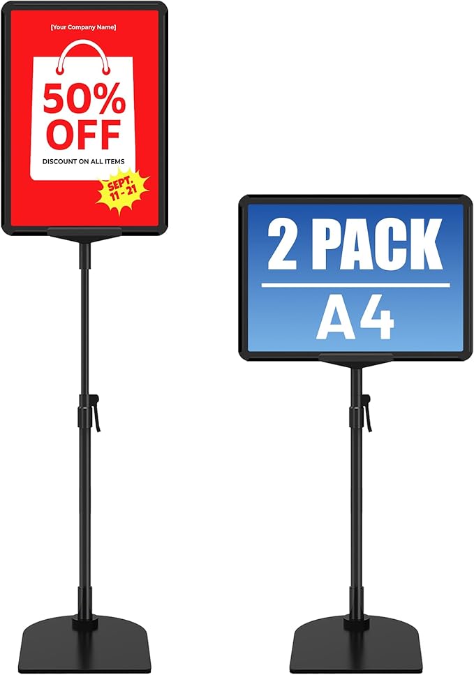 VAIIGO Sign Holder Stand A4, Adjustable Poster Stand by VAIIGO