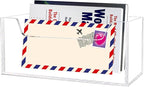 Mail Holder for Table, Acrylic Letter Holder Box for Desk or Wall Mount - Image 5