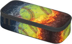 Softball Ball Pencil Case Big Capacity Storage Pencil Pouch Stationery Bags - Image 3