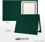 LUXPaper 9.5" x 12" Certificate Holders | Green Linen | 100lb. Cover | 250 Qty - Image 5