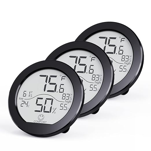 SECRUI Indoor Digital Hygrometer 3 Pack Room Thermometer and Humidity Gauge LCD by SECRUI