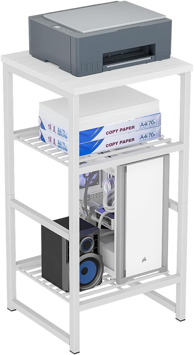 GEORIS 3 Tier Metal Printer Stand Shelf, Fax Marchine by GEORIS