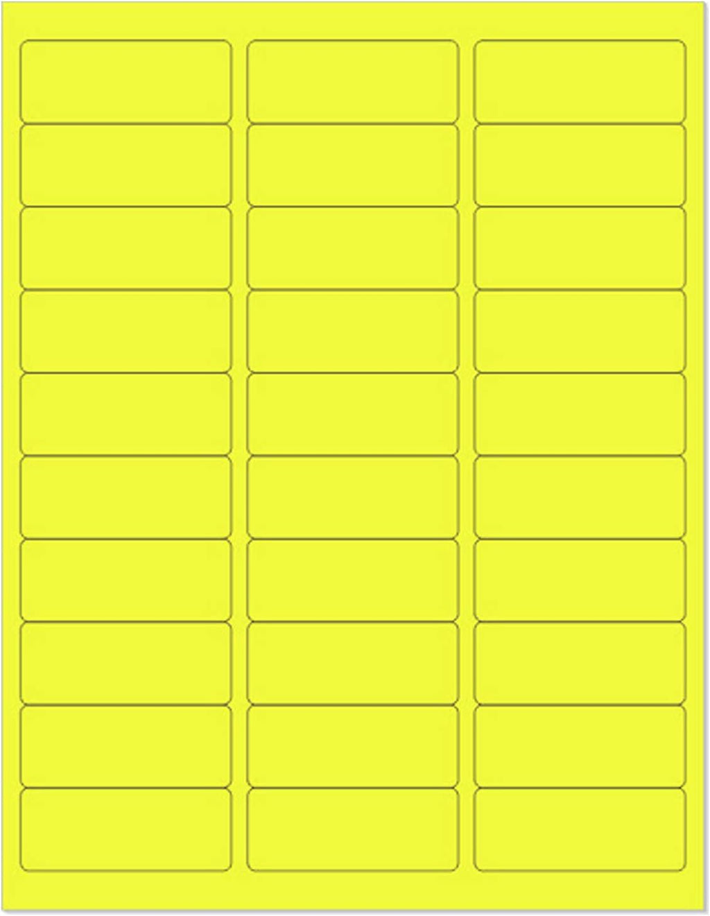 NextDayLabels - 8-1/2 x 11" Neon Color High Light Fluorescent Labels