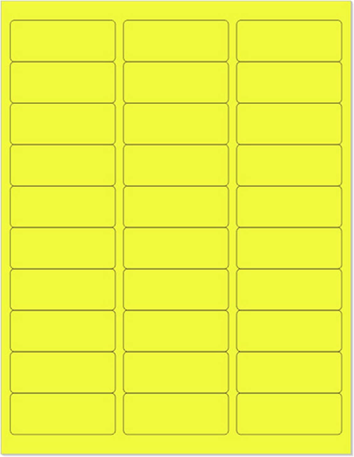 NextDayLabels - 8-1/2 x 11" Neon Color High Light Fluorescent Labels