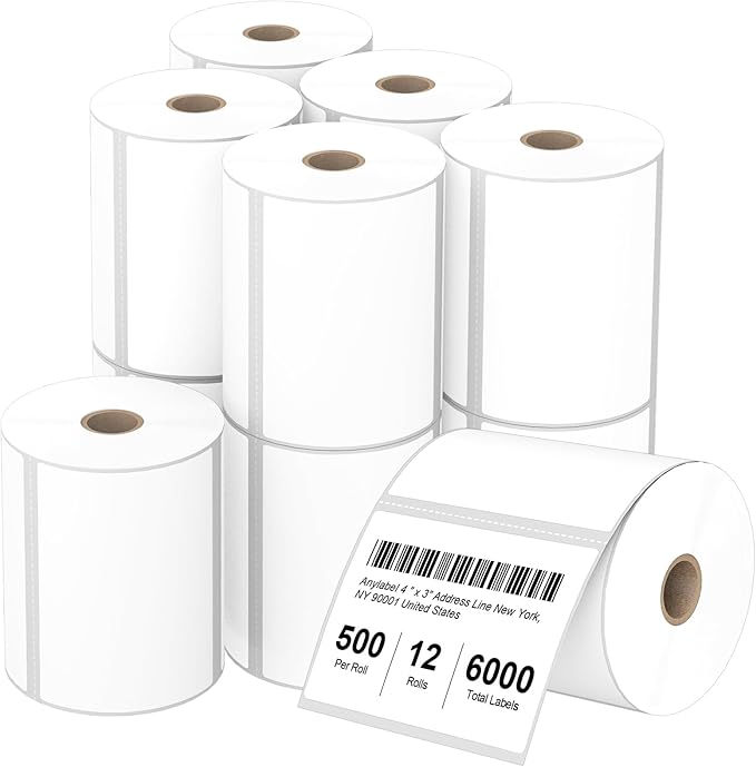 4" x 3" Direct Thermal Labels, Thermal Printer Labels by Anylabel