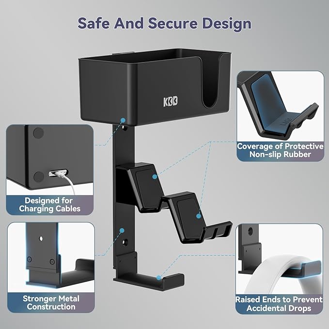 KDD 4-in-1 Wall Mount Controller Holder - Image 4