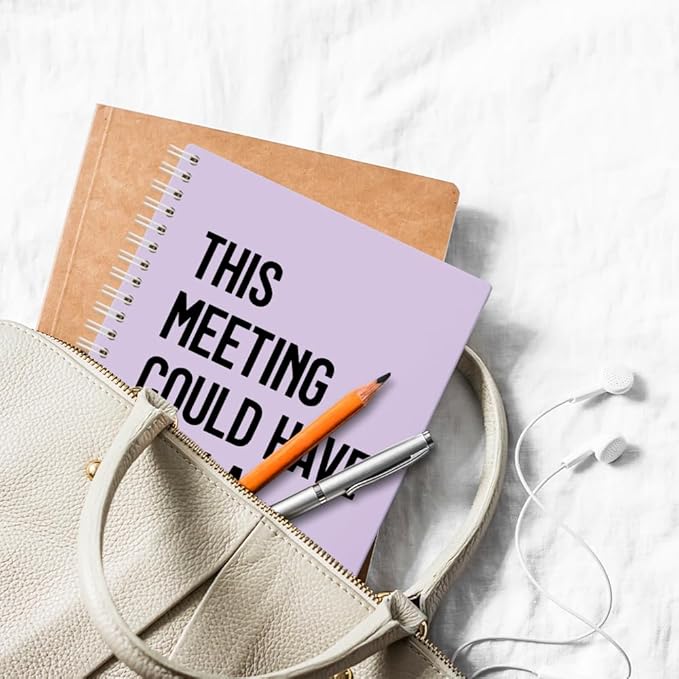 XQLZY This Meeting Could Have Been A Fist Fight Purple Spiral Notebook - Image 5