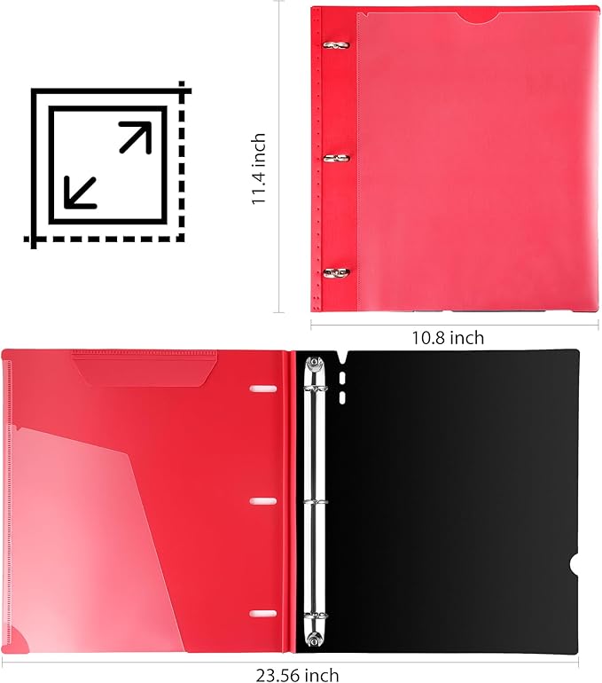 WOT I 4-Pack Telescoping 3 Ring Binder, Expandable Flexible Binder - Image 7