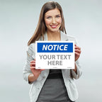 Custom OSHA Style Notice Sign 10" x 14" Adhesive Vinyl Sign, Customizable "Your - Image 2