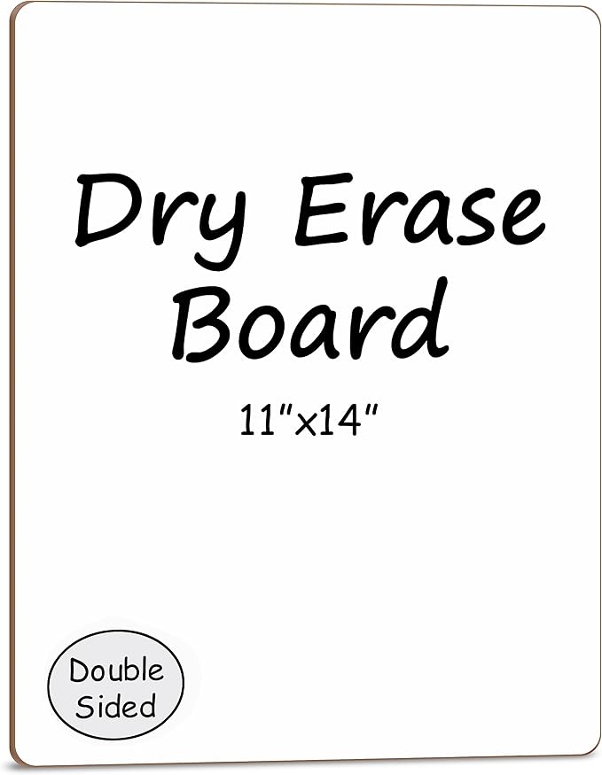 Scribbledo White Board Dry Erase Board 11" x14” Mini Double Sided Personal by Scribbledo