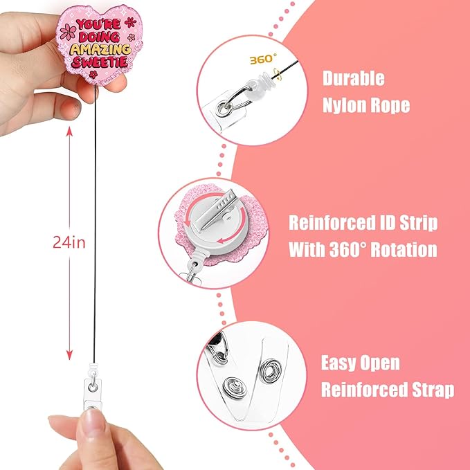 Aoryalps Retractable Badge Reel Holder Retractable - Image 5