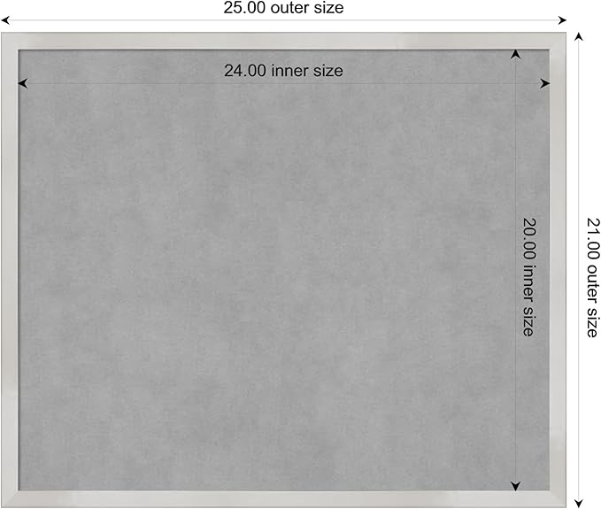 Amanti Art Silver Framed Magnetic Board 21x25 Medium Vision Board - Image 3