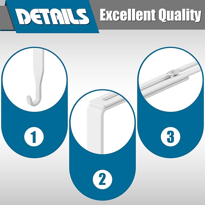 Amylove 4 Pcs Adjustable Cubicle Hanger Universal Partition Metal Cubicle Hooks - Image 4