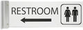 ALPHA DOG SIGNS Corridor Projecting Hallway Bathroom Sign, Left Arrow,