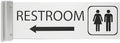ALPHA DOG SIGNS Corridor Projecting Hallway Bathroom Sign, Left Arrow, by AlphaDog