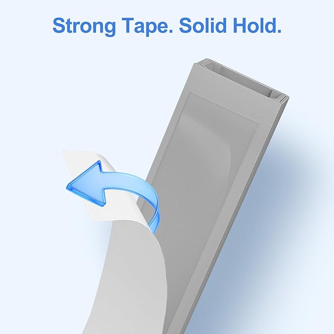 Yecaye Cord Hider, 113in Grey Cord Covers - Image 5