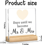 Wedding Engagement Gifts for Couples, Funny Wedding Countdown Acrylic Sign - Image 3